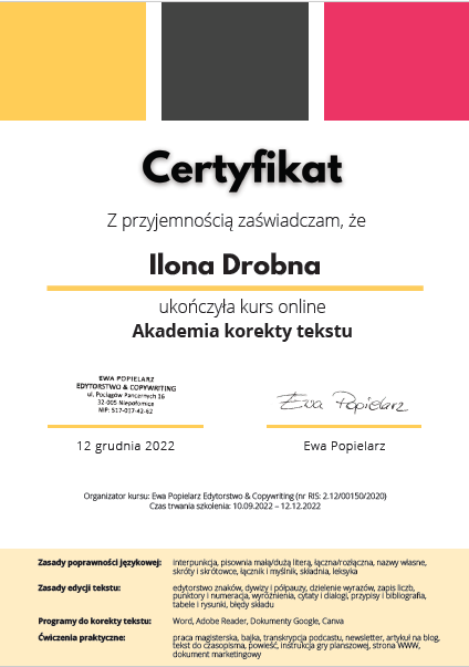 korektorką